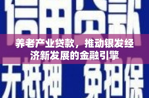固始养老产业贷款，推动银发经济新发展的金融引擎