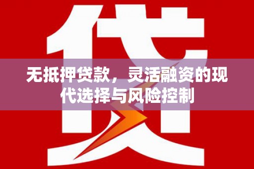 曲水无抵押贷款，灵活融资的现代选择与风险控制
