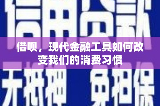 武胜借呗，现代金融工具如何改变我们的消费习惯