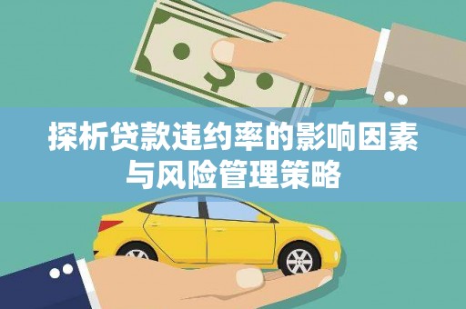 颍泉探析贷款违约率的影响因素与风险管理策略