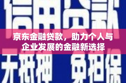 修水京东金融贷款，助力个人与企业发展的金融新选择