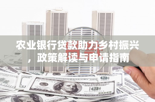 新竹农业银行贷款助力乡村振兴，政策解读与申请指南