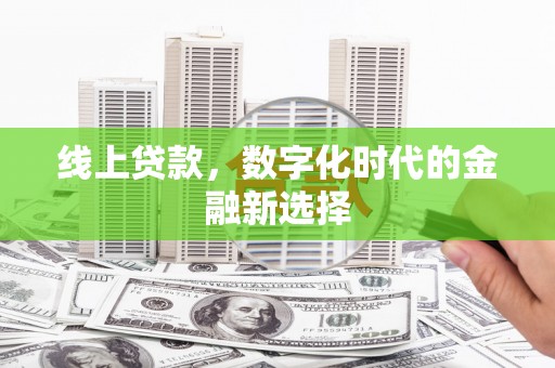 镇原线上贷款，数字化时代的金融新选择
